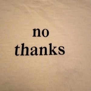 H&M ‘no thanks’ crew neck long sleeve t-shirt
